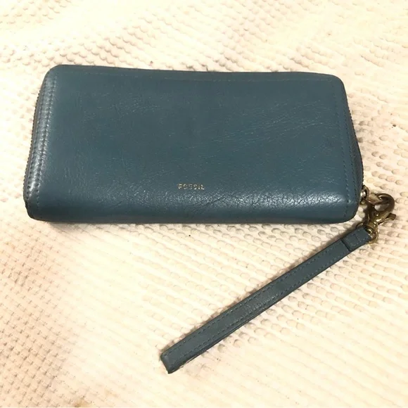 Fossil Bags Vintage Leather Fossil Wallet Turquoise Poshmark